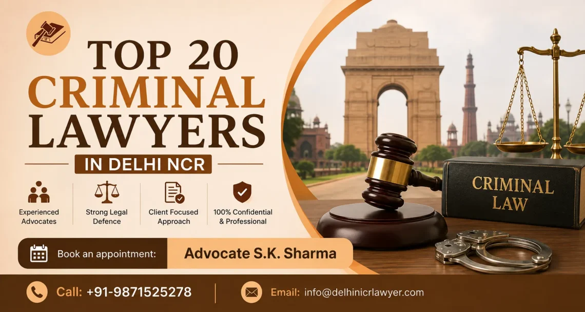 Top 20 Criminal Lawyers in Delhi NCR (2026) | Expert Guide