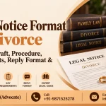 Divorce Lawyer in Gurgaon discussing legal notice format for divorce with client