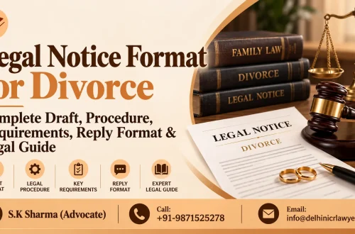 Divorce Lawyer in Gurgaon discussing legal notice format for divorce with client